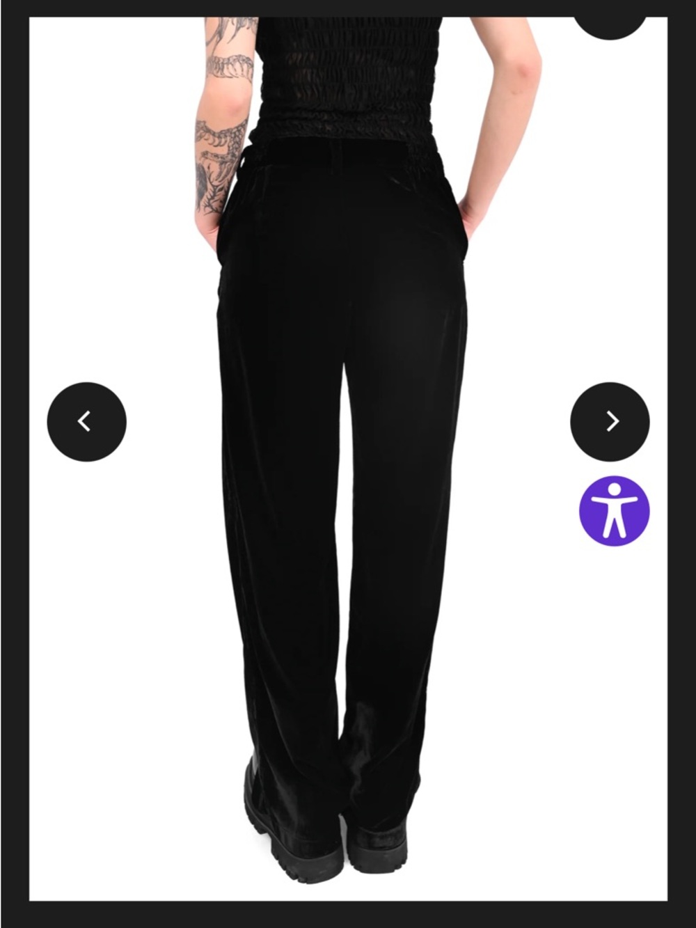 Foxblood Women's Black High-Waist Wide-Leg Pants - Picture 3 of 6